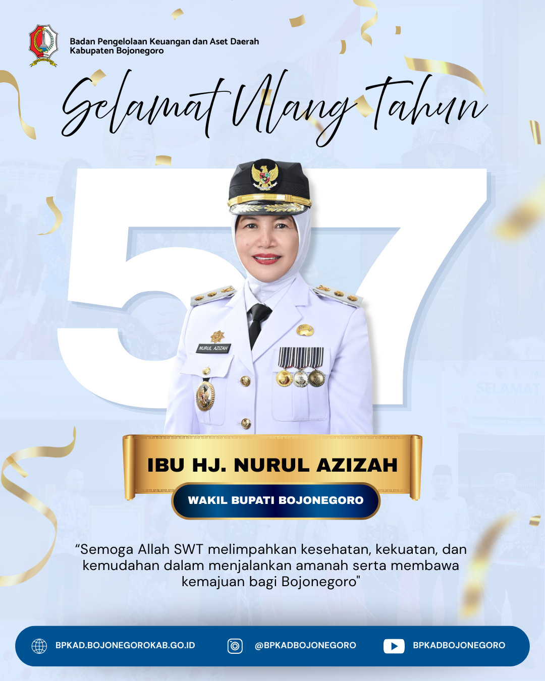 Wakil Bupati Bojonegoro: Selamat Ulang Tahun yang ke-57