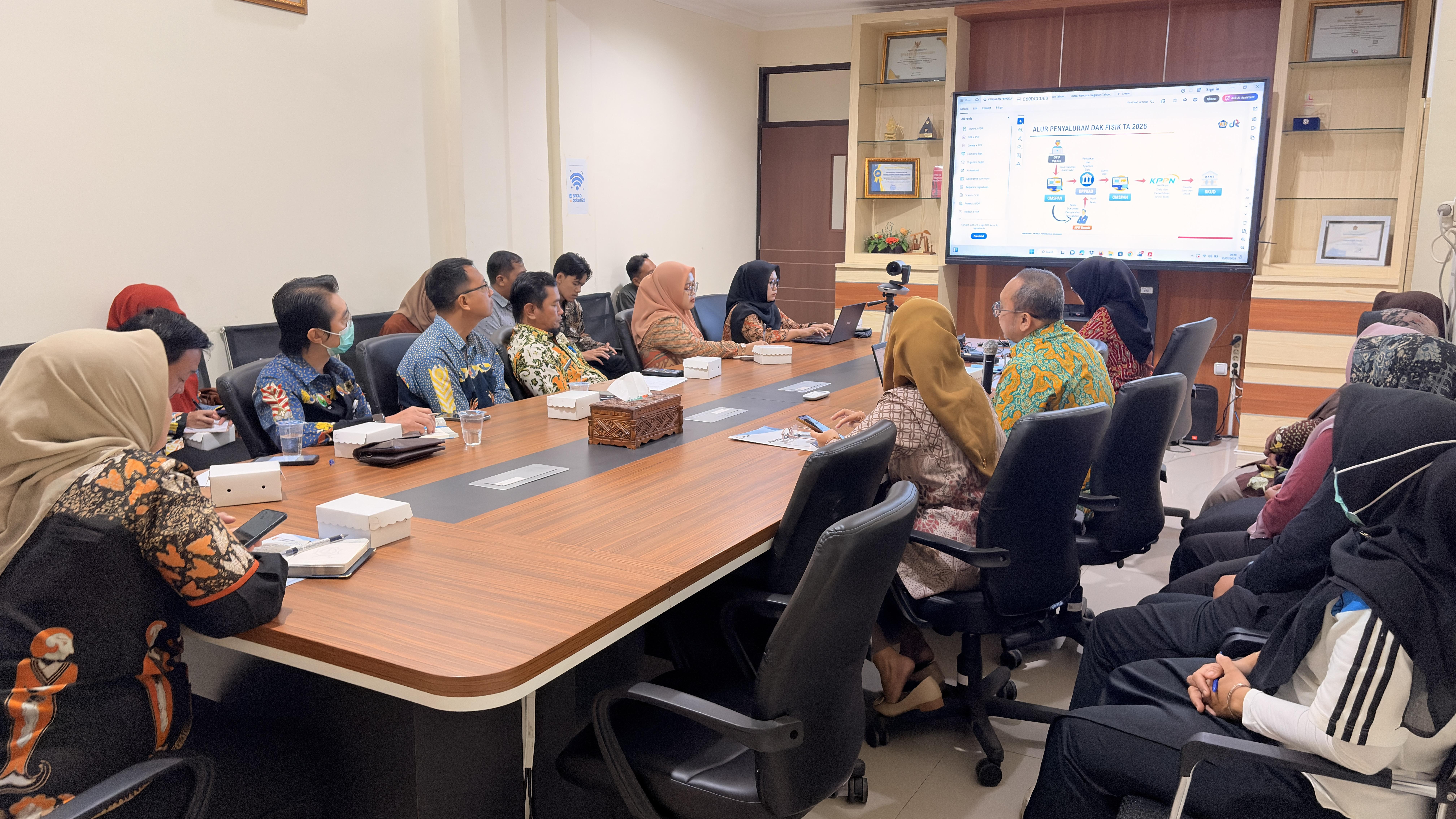 BPKAD Bojonegoro Gelar Rapat Koordinasi Percepatan Pemenuhan Dokumen Penyaluran DAK Fisik Tahap I Tahun 2026